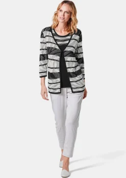 Strickjacke mit V-Ausschnitt