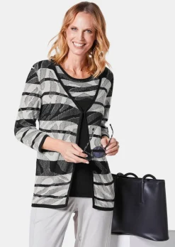 Strickjacke mit V-Ausschnitt