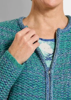 Strickjacke mit verdecktem Reißverschluss