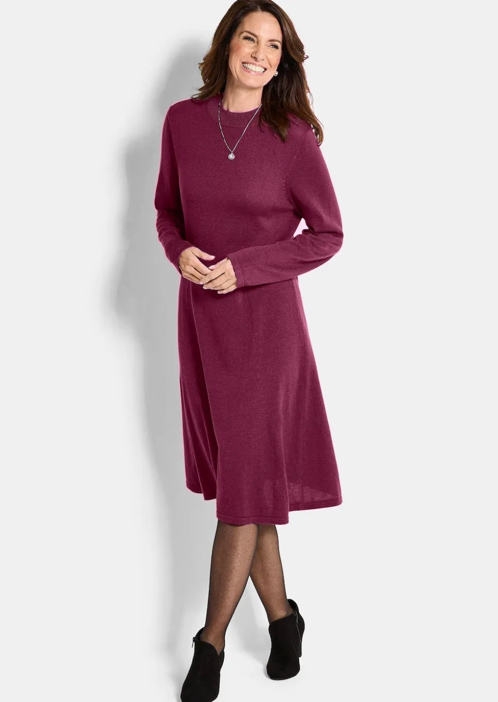 Strickkleid in femininer A-Linie