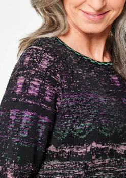 Strickkleid mit Allover-Jacquardmuster