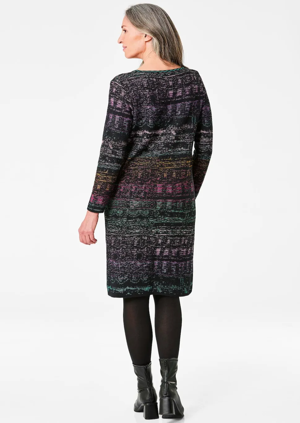 Strickkleid mit Allover-Jacquardmuster