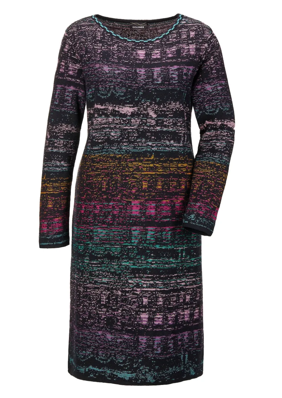 Strickkleid mit Allover-Jacquardmuster