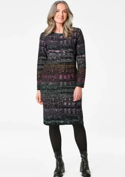Strickkleid mit Allover-Jacquardmuster