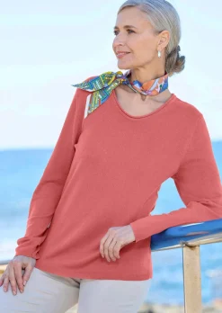 Strickpullover aus Baumwolle und Viskose