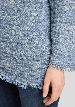 Strickpullover aus Effektgarn mit Pailletten