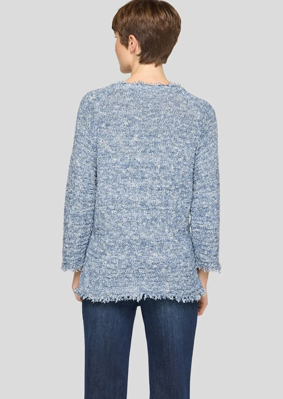 Strickpullover aus Effektgarn mit Pailletten
