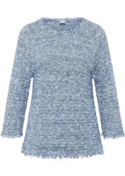 Strickpullover aus Effektgarn mit Pailletten