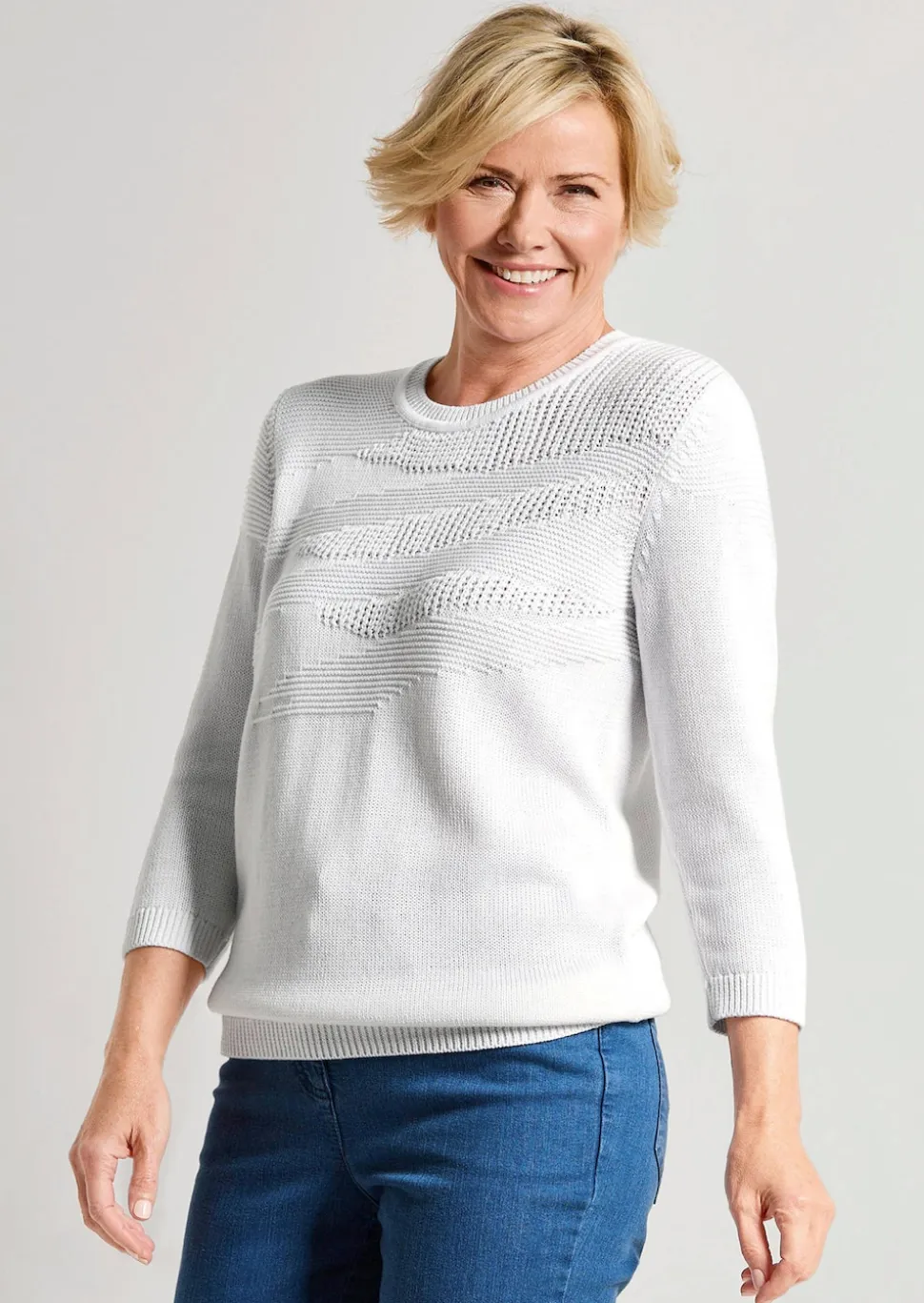 Strickpullover aus reiner Baumwolle
