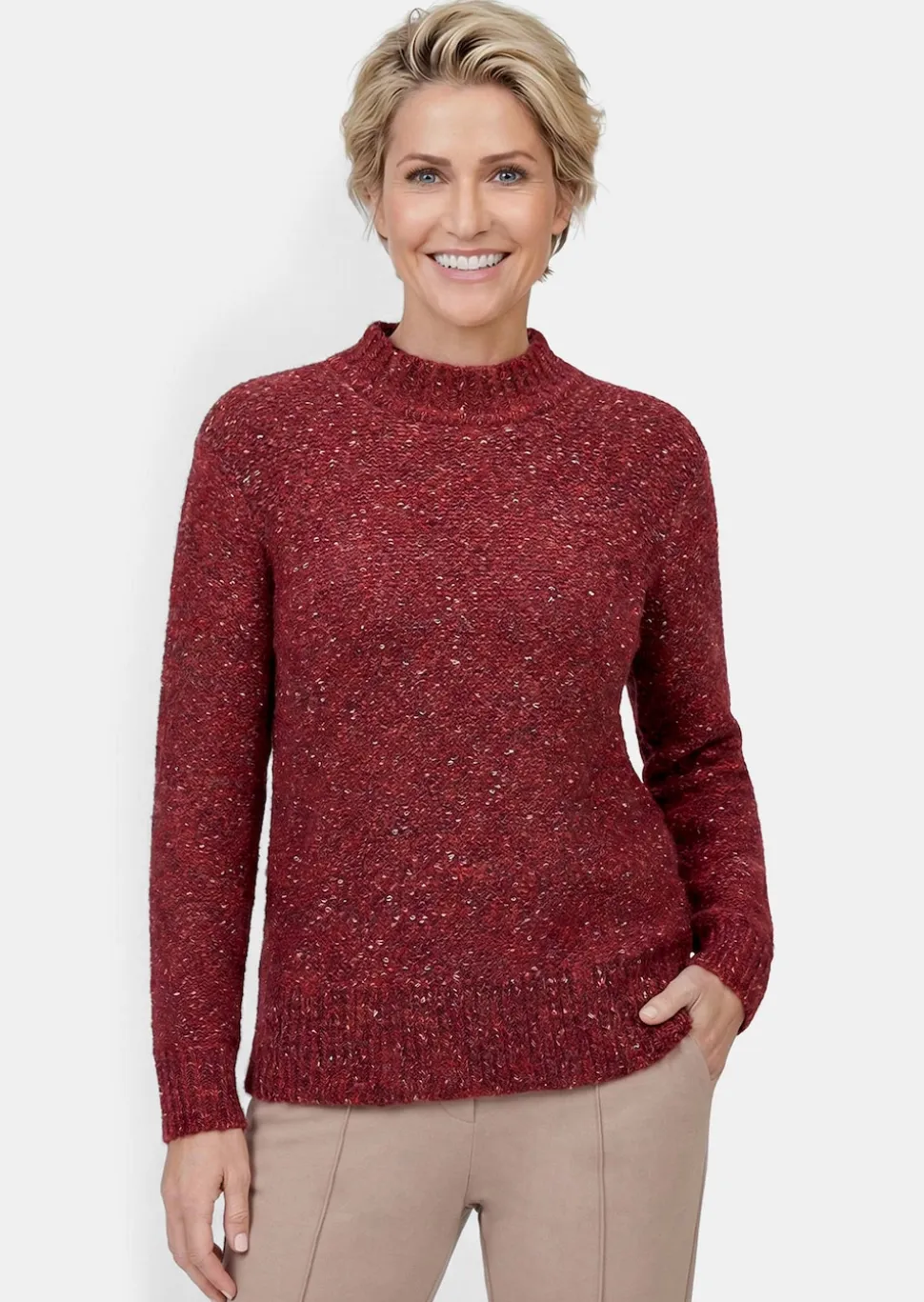 Strickpullover in Bouclé Optik