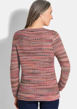 Strickpullover in Multicolor-Optik