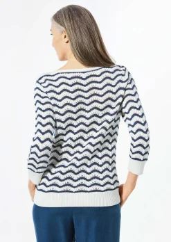 Strickpullover mit 3/4-Arm