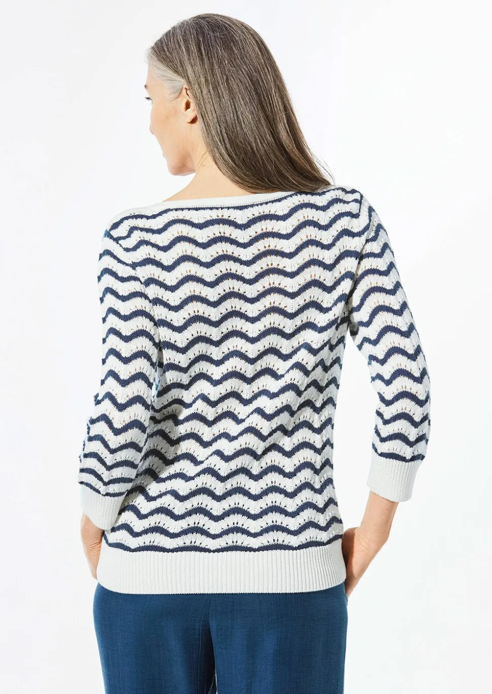 Strickpullover mit 3/4-Arm