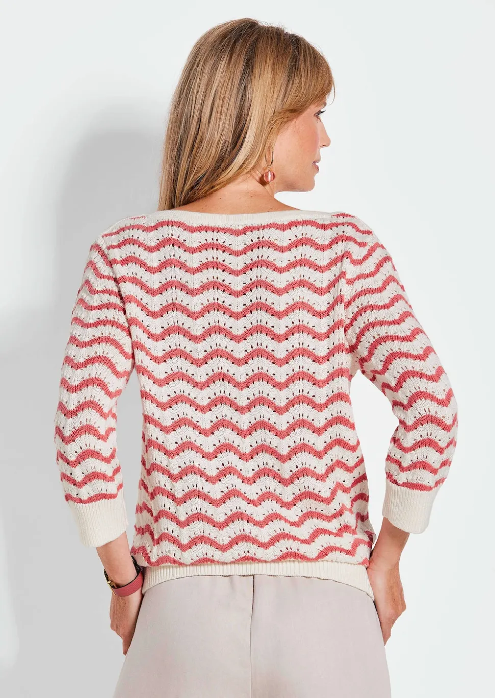 Strickpullover mit 3/4-Arm