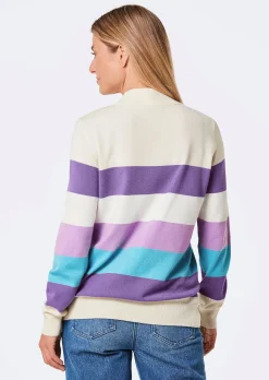 Strickpullover mit Blockstreifen