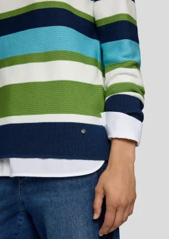 Strickpullover mit Blockstreifen