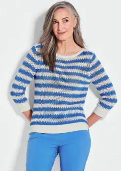 Strickpullover mit Blockstreifen