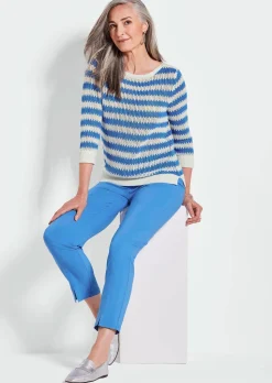 Strickpullover mit Blockstreifen