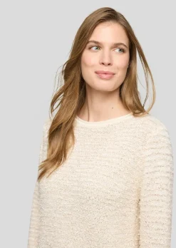Strickpullover mit Effekt-Bändchengarn