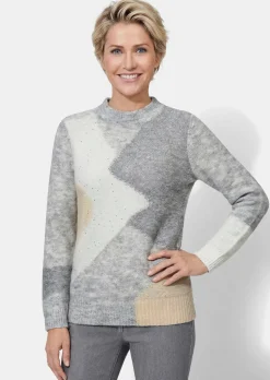 Strickpullover mit Intarsienmuster