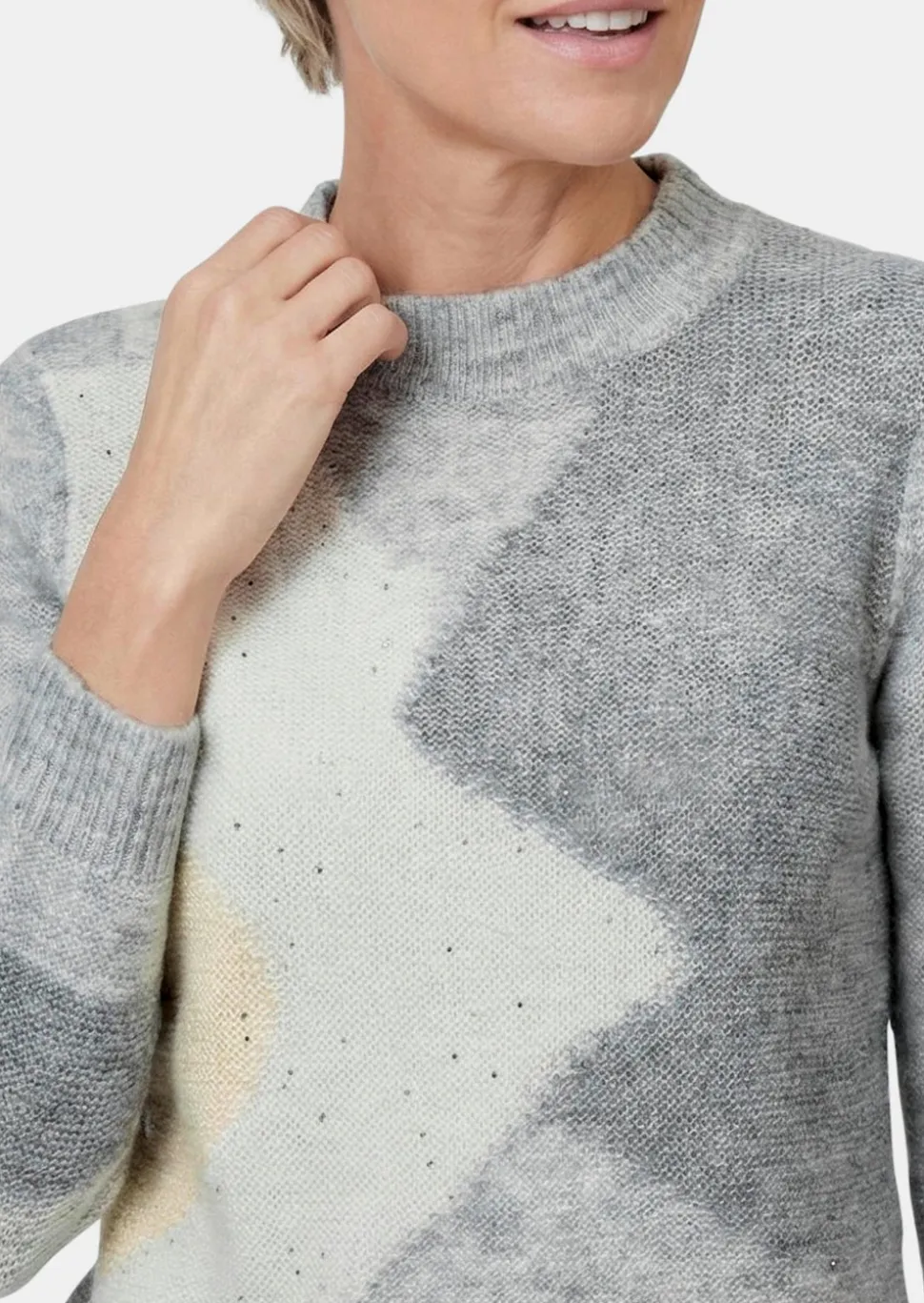 Strickpullover mit Intarsienmuster