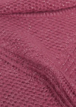 Strickpullover mit interessanter Struktur und Glitzergarn