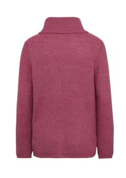 Strickpullover mit interessanter Struktur und Glitzergarn