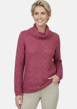 Strickpullover mit interessanter Struktur und Glitzergarn