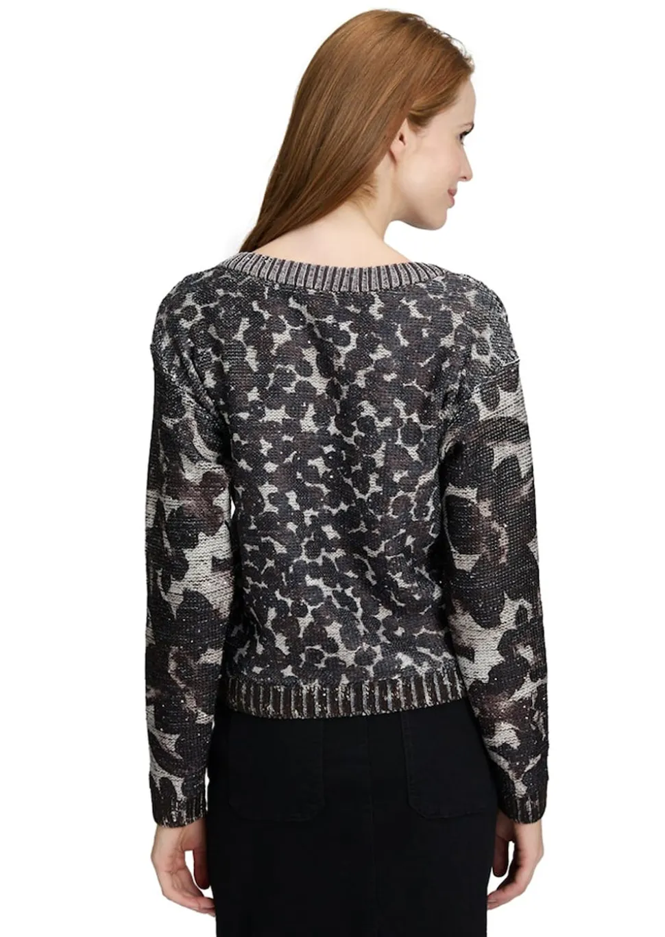 Strickpullover mit Pailletten