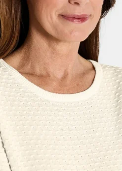 Strickpullover mit Pünktchenmuster
