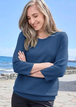 Strickpullover mit Pünktchenmuster