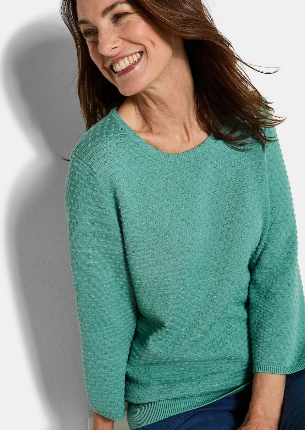 Strickpullover mit Pünktchenmuster