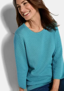 Strickpullover mit Pünktchenmuster
