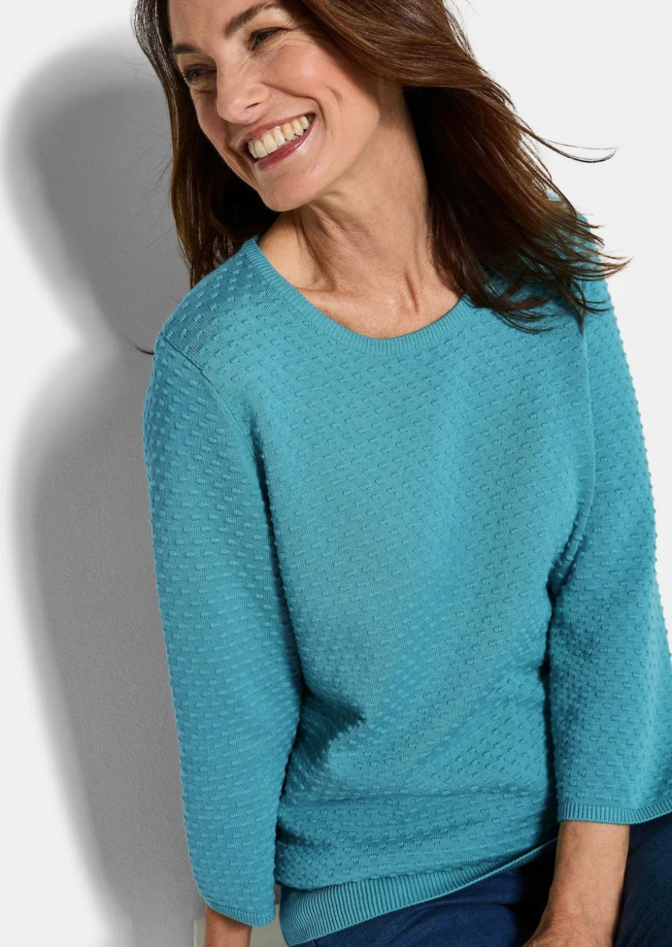Strickpullover mit Pünktchenmuster