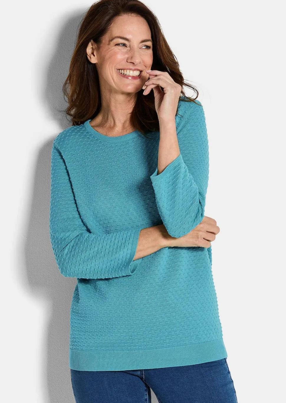 Strickpullover mit Pünktchenmuster