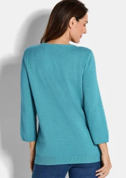Strickpullover mit Pünktchenmuster