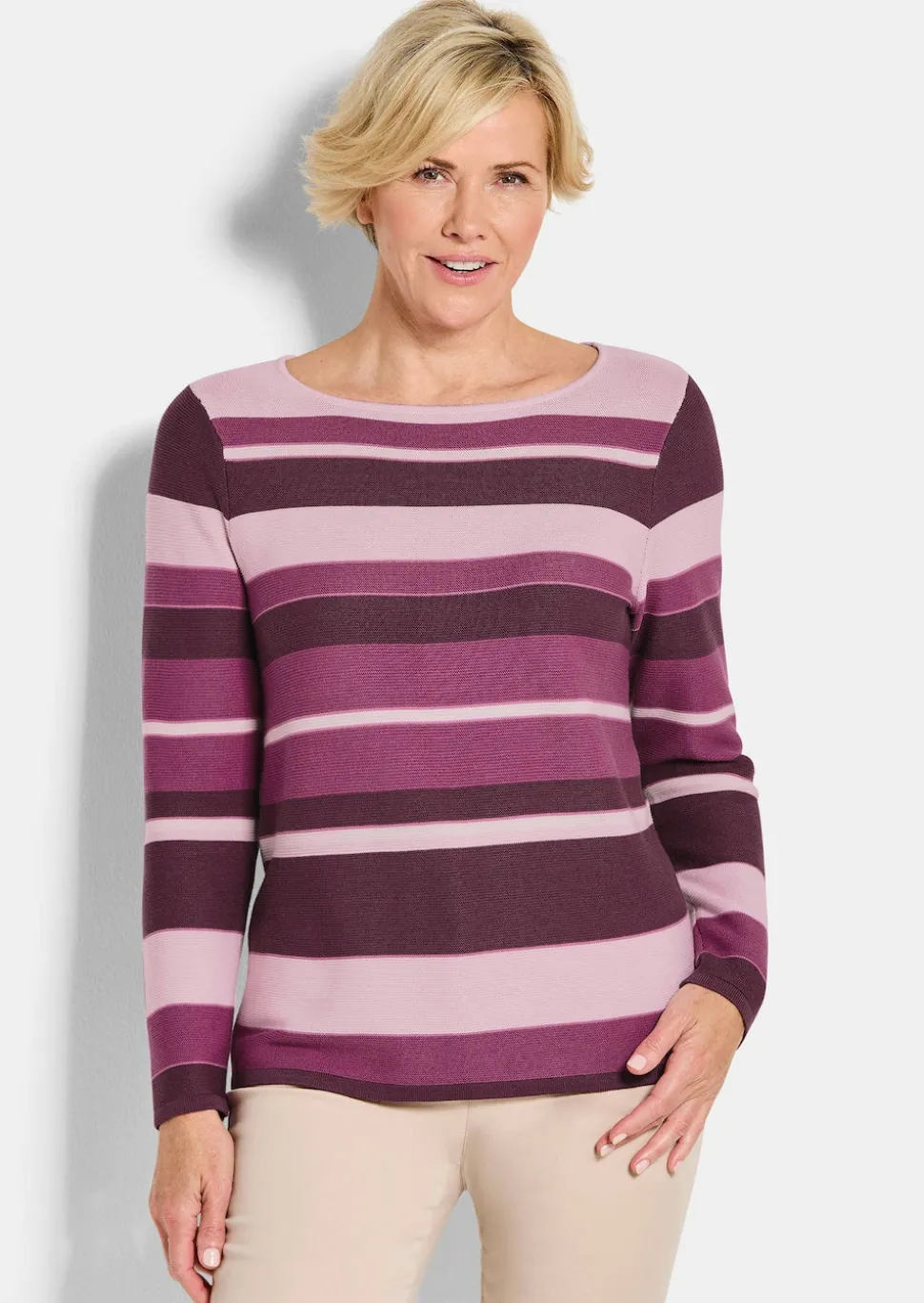 Strickpullover mit Ringelmuster