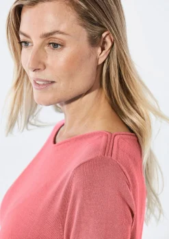 Strickpullover mit U-Boot-Ausschnitt