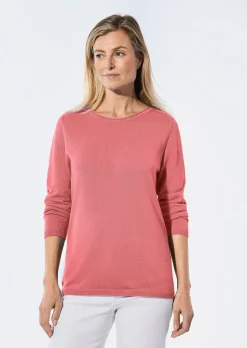 Strickpullover mit U-Boot-Ausschnitt