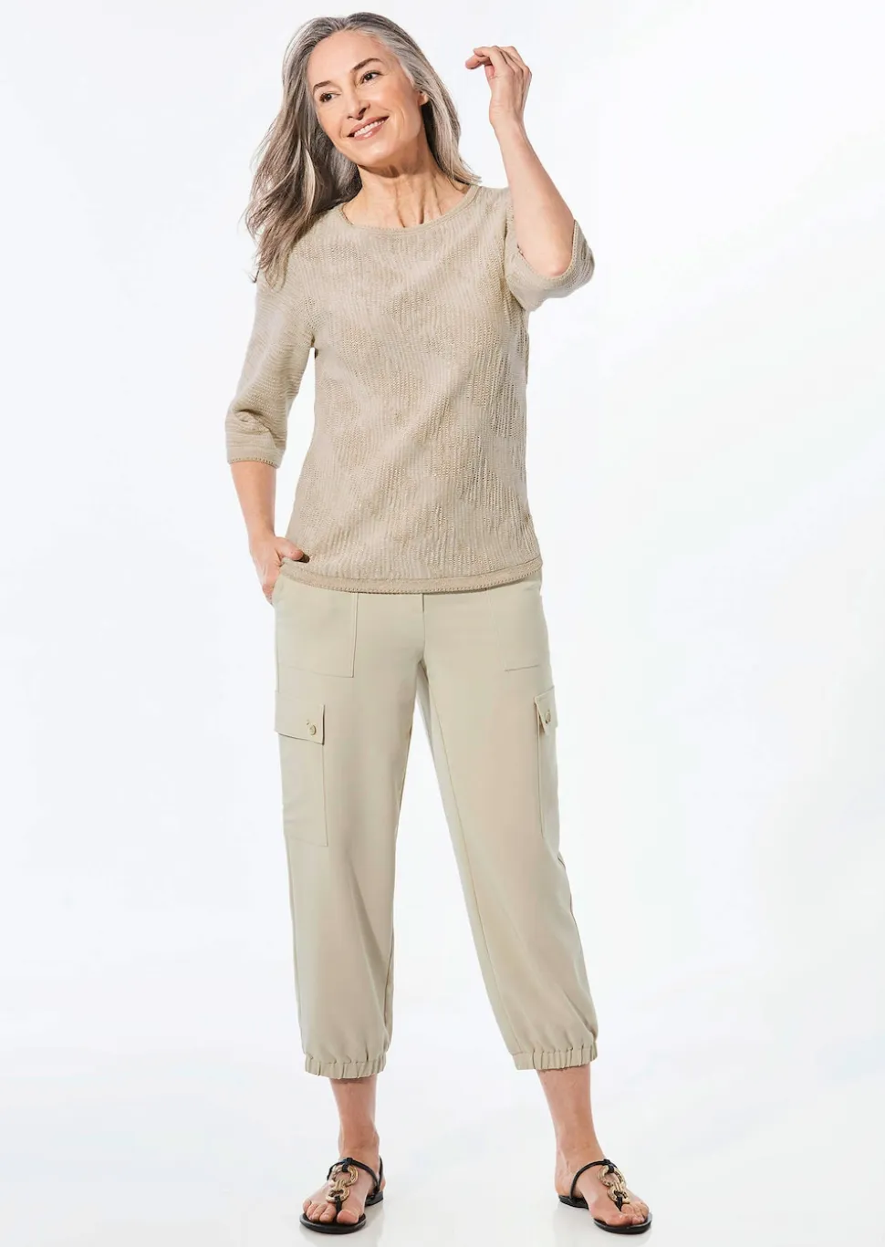Strickpullover mit U-Boot-Ausschnitt
