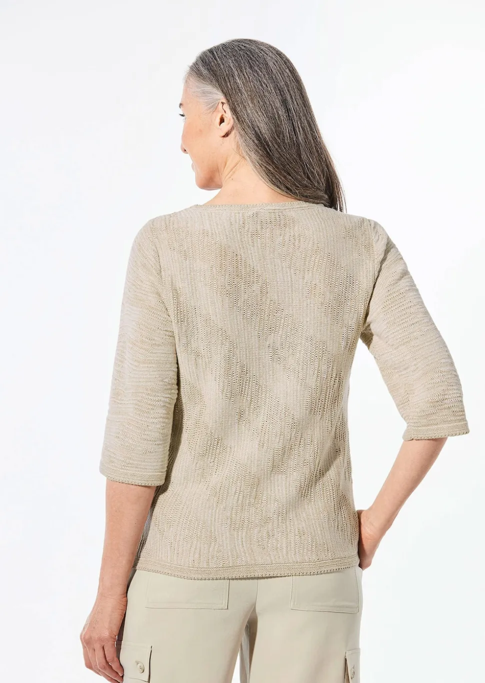 Strickpullover mit U-Boot-Ausschnitt