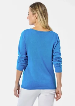 Strickpullover mit U-Boot-Ausschnitt