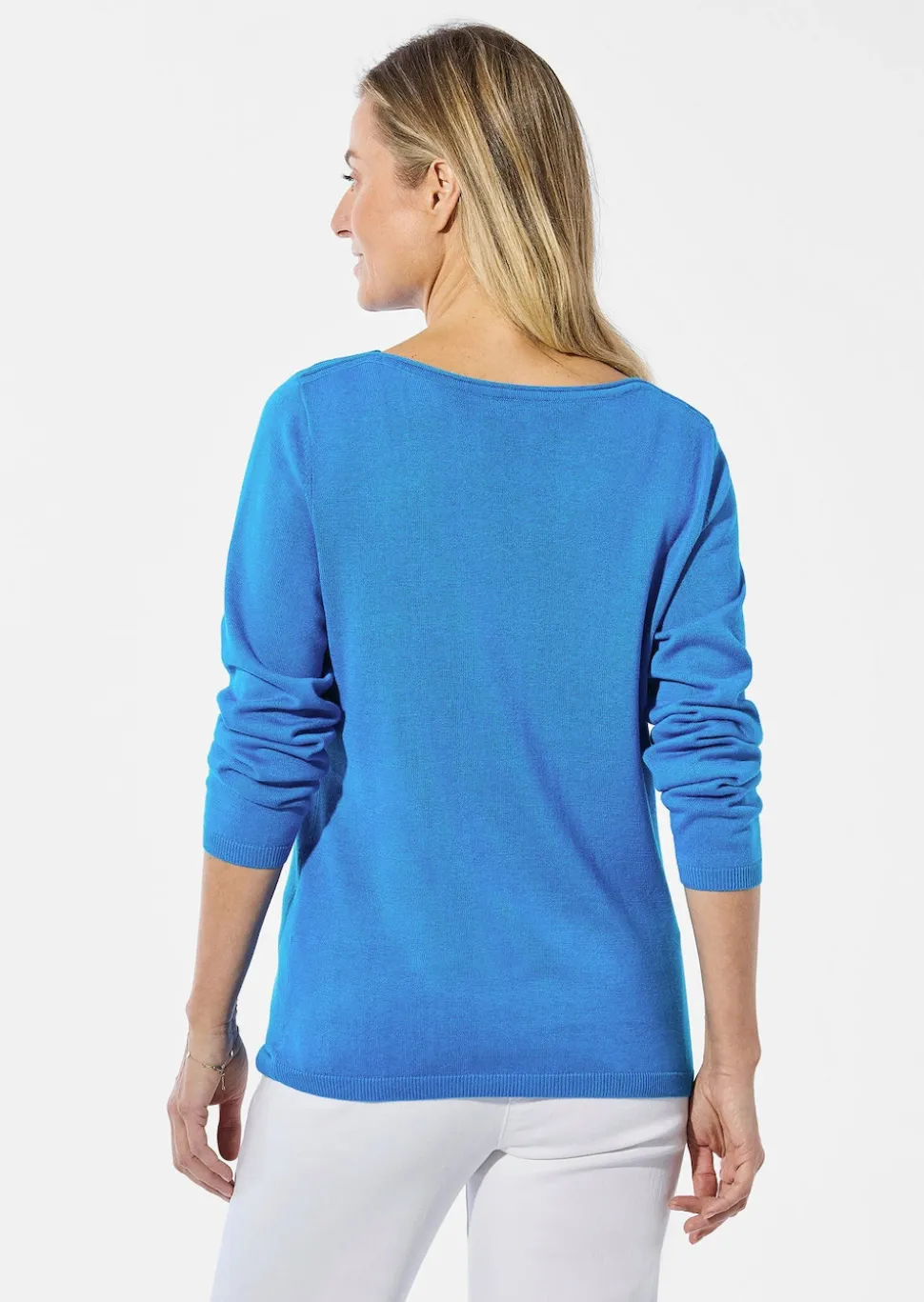 Strickpullover mit U-Boot-Ausschnitt