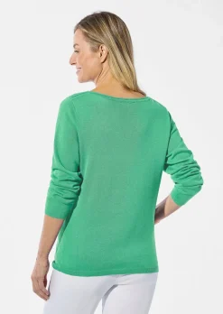 Strickpullover mit U-Boot-Ausschnitt
