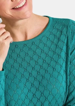 Strickpullover mit Wabenstruktur