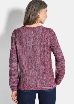 Strickpullover mit Wellenmuster