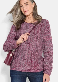 Strickpullover mit Wellenmuster