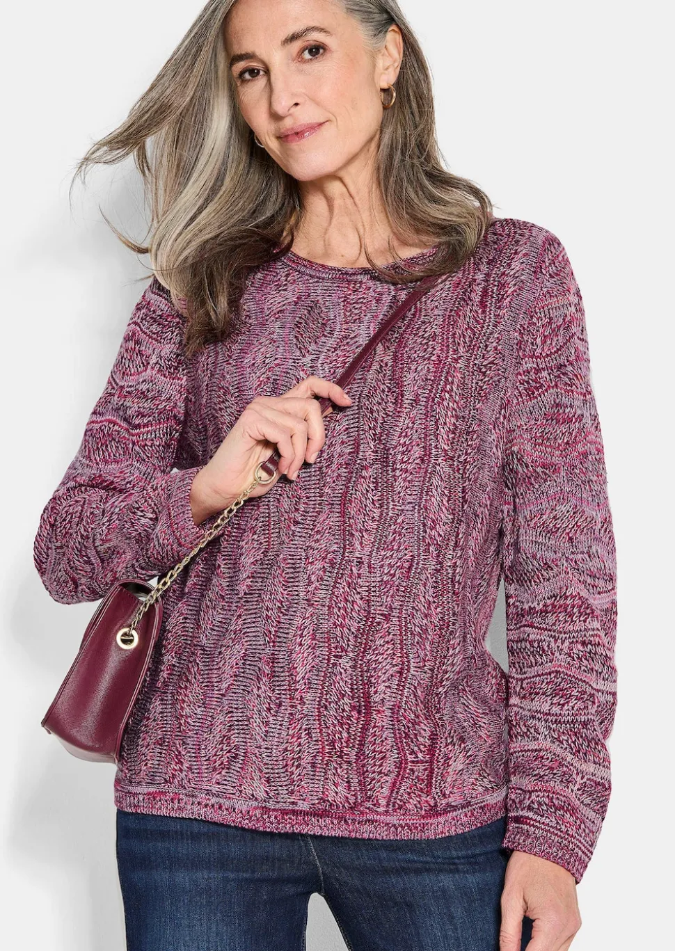 Strickpullover mit Wellenmuster