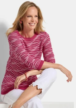 Strickpullover mit Wellenmuster