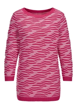 Strickpullover mit Wellenmuster